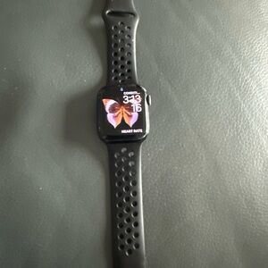 Apple Smartwatch with Black Perforated Band